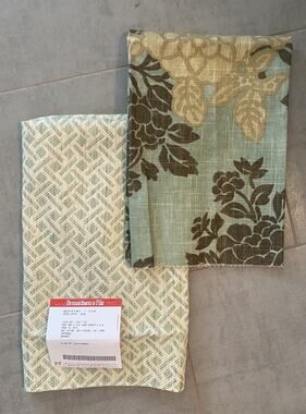 Robert Allen Belle Crest, Brunschwig Fils Comte Strie Linen Blend Fabric Samples